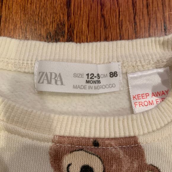 Zara Crewneck Sweatshirt Lot | Cream Multi | 12-18 months - Picture 9 of 15